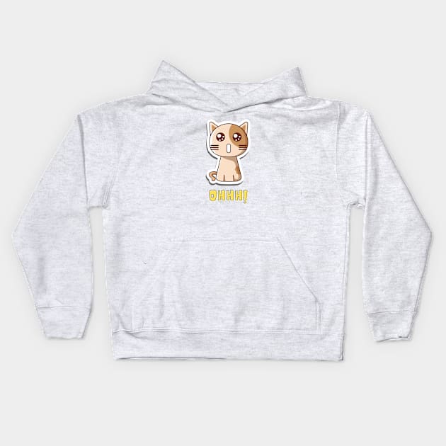 Cat Anime Kids Hoodie by NickDsigns